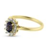 Billede af Rosetring med fac. ametyst 6*4 mm. & 12 * brill. 0,02 w/vs. 14 kt.