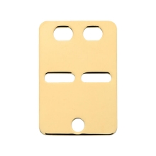 Billede af ID plade mellem 18*26mm tyk 0,5mm (massiv) 8kt