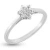 Billede af Ring roset, 7* brill. 1*0,02 +6*0,015 w/vs. 14 kt. hvg.