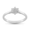 Billede af Ring roset, 7* brill. 1*0,02 +6*0,015 w/vs. 14 kt. hvg.