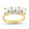 Billede af Ring perle 3 ferskvands perler guld