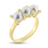 Billede af Ring perle 3 ferskvands perler guld