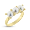 Billede af Ring perle 3 ferskvands perler guld