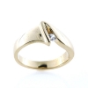 Billede af Ring med 3 mm. syn. sten 8 kt.