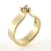 Billede af Ring fattet med brillant 0,30 w/vs. 14 kt.