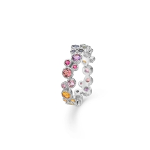 Billede af Mads Z "Luxury Rainbow" ring 14 kt hvidguld m.ægte sten str. 60