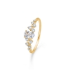 Billede af Mads Z "Leonora" ring 14 kt. guld m. hvid topas + brillanter (str. 50-60)