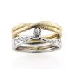 Billede af Dobbelt ring 2 farvet guld, 9 brillanter 14 kt. + 14 kt. hvg.
