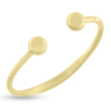 Billede af Armring plade, åbning med 2 kugler 8 kt. facon + 29,1 gr. (prisen er excl. guld)