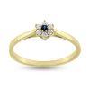 Billede af Ring roset safir 0,02 ct. + 6 brill. a 0,015 w/vs 14 kt.