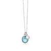 Billede af Susanne Friis Bjørner halskæde sølv m. London Blue krystal + zirkon (45cm)