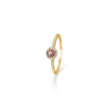 Billede af Mads Z 14 kt. ring "Madeleine" med granat og 0,08 ct. brillanter W.SI. str. 52
