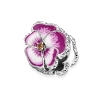 Billede af Pandora Pink stedmoderblomst charm sølv m. emalje og cz