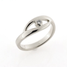 Billede af Ring med brill. 0,05 w/vs. 14 kt. hvg.