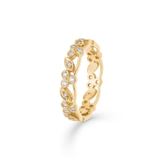 Billede af Mads Z 14 kt. ring "Poetry Flower" m. 0,16 ct. W.SI str. 52