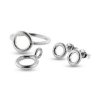 Billede af Sølv Smykkesæt Circles 11 mm., Ring, Vedh. & Ørestik, 925s 