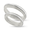 Billede af Vielses & Forl. ringe, br. 4,6 mm., ringe i 14 kt. hvg + bånd i 14 kt. hvg.