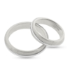 Billede af Vielses & Forl. ringe, br. 4,6 mm., ringe i 14 kt. hvg + bånd i 14 kt. hvg.