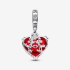Billede af Pandora Disney Mickey & Minnie Mouse charm m. vedhæng sølv muranoglas