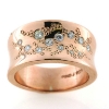 Billede af Ring hulkilet i forløb, 12 brillanter 14 kt. rosa