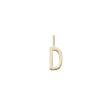 Billede af Design Letters Bogstav D 10mm vedhæng forgyldt sølv