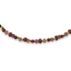 Billede af By Pind Colorful knyttet armbånd sølv forgyldt mørk cerise med granat, rhodolit og turmelin