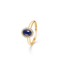 Billede af Mads Z 14 kt. ring  "Royal Sapphire" m safir og ialt 0,12ct w/si str 52