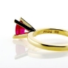 Billede af 1 Ring med oval fac. rubin 14 kt.