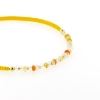 Billede af By Pind Colorful knyttet armbånd sølv gult med ildopaler