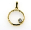 Billede af Vedh. af ring m. øsken + patz, iloddet fatning, brill. 0,05 w/vs. 14 kt.
