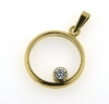 Billede af Vedh. af ring m. øsken + patz, iloddet fatning, brill. 0,05 w/vs. 14 kt.