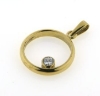 Billede af Vedh. af ring m. øsken + patz, iloddet fatning, brill. 0,05 w/vs. 14 kt.