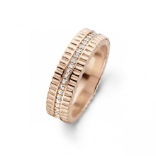 Billede af Spirit Icons Imitation ring rosaforgyldt sølv m. cz (str. 64)