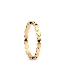 Billede af Bering ring Arctic Symphony inderring poleret guld, hjerter str. 55 (5)