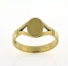 Billede af Ring spalt. skinne & oval plade 8*10 m/m. 14 kt.