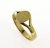 Billede af Ring spalt. skinne & oval plade 8*10 m/m. 14 kt.