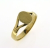 Billede af Ring spalt. skinne & oval plade 8*10 m/m. 14 kt.