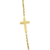 Billede af Halskæde horisontalt kors smykke guld 42 cm. 14 kt.
