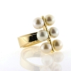 Billede af Ring unika, 6 fw. perler a 7-7½ mm. 14 kt.