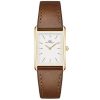 Billede af Daniel Wellington Bound dameur stål gulddoublé brun læderrem 22mm