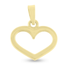 Billede af Vedhæng hjerte, åbent massivt, 8 kt. facon 2,4 gr. (prisen er excl. guld)