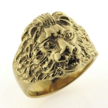 Billede af Herrering med løvehoved 8 kt.
