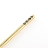Billede af Cocktail pind guld, fattet med 4 brill. a 0,03 ct. 14 kt.