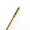 Billede af Cocktail pind guld, fattet med 4 brill. a 0,03 ct. 14 kt.