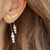 Billede af *STINE A Petit Golden Splash Disco Heart ørering forgyldt sølv (1 stk)