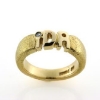 Billede af 1 ring, udsavet "IDA" brill. 0,03 w/vs. 14 kt. 