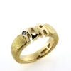 Billede af 1 ring, udsavet "IDA" brill. 0,03 w/vs. 14 kt. 