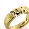 Billede af 1 ring, udsavet "IDA" brill. 0,03 w/vs. 14 kt. 