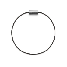 Billede af Mads Ziegler Black Sun armbånd, sort nylon m. sølvlås str 18