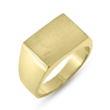 Billede af Ring massiv lukket bund, rek. plade 8 kt.